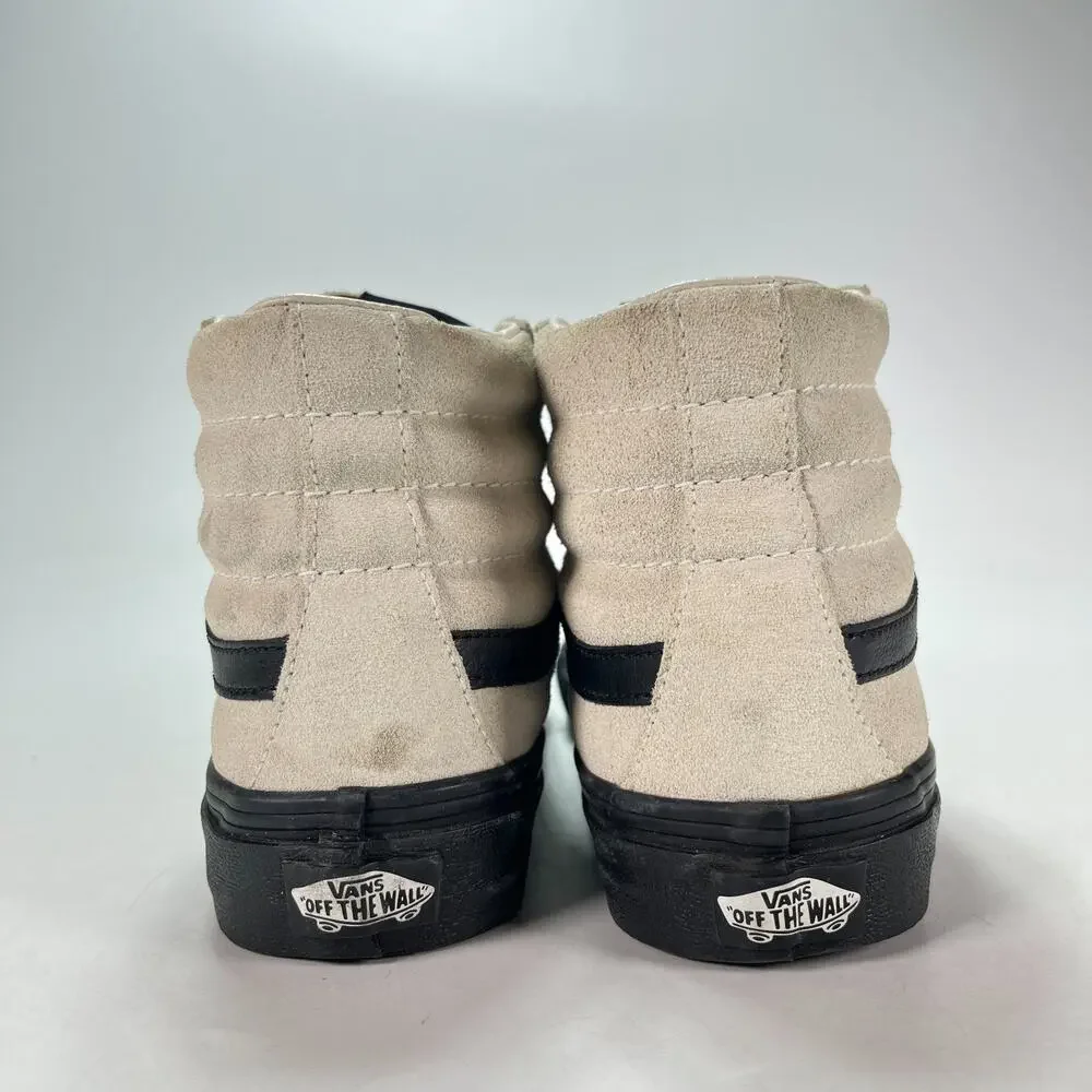 Vans Sk8-Hi Slim Studs Marshmallow Black Sole Skate Shoes 721454 Women's Size 7